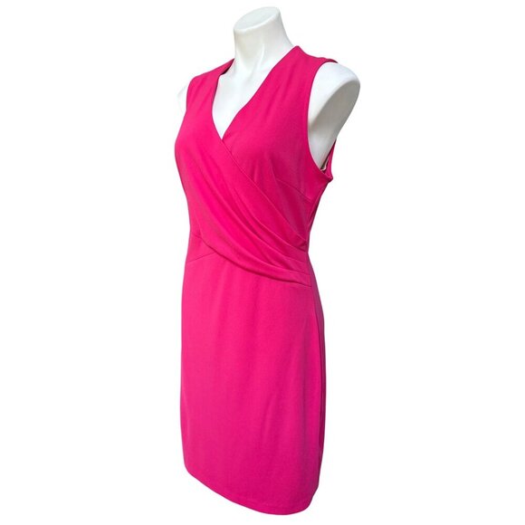 NYDJ  Demi Matte Jersey Fitted Sheath Dress, Pink Sleeveless Women's Size 12 - Picture 9 of 12